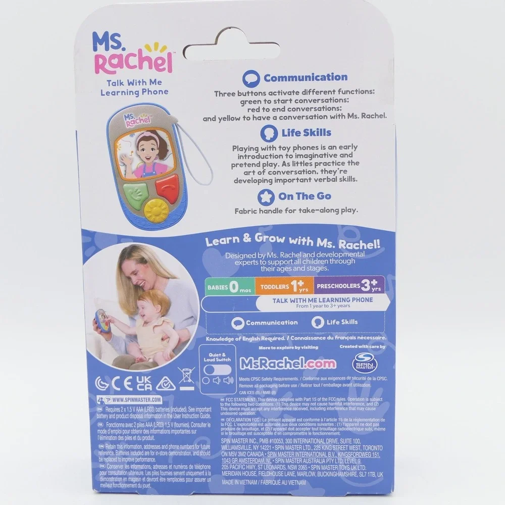 Spin Master Ms. Rachel Talk With Me Learning Phone Ages 1-3+ Education Skill Toy
